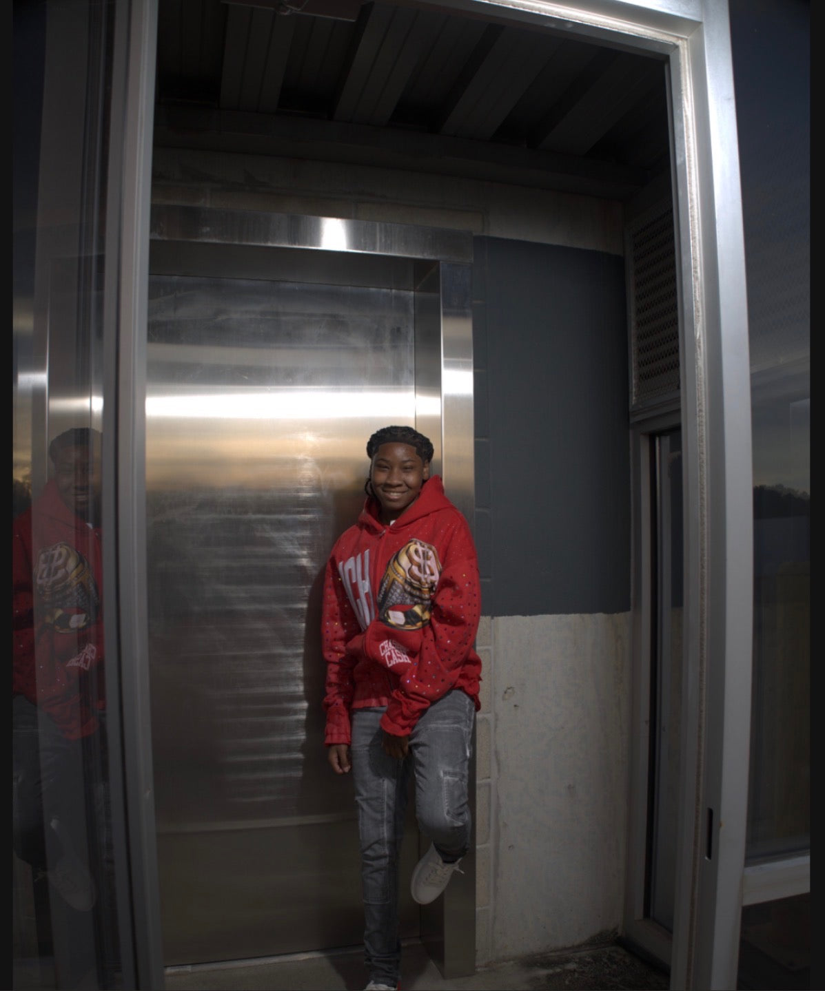 RICH Rhinestone Zip Up Hoodie